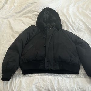 Ralph Lauren  down filed jacket faux fur trim women’s